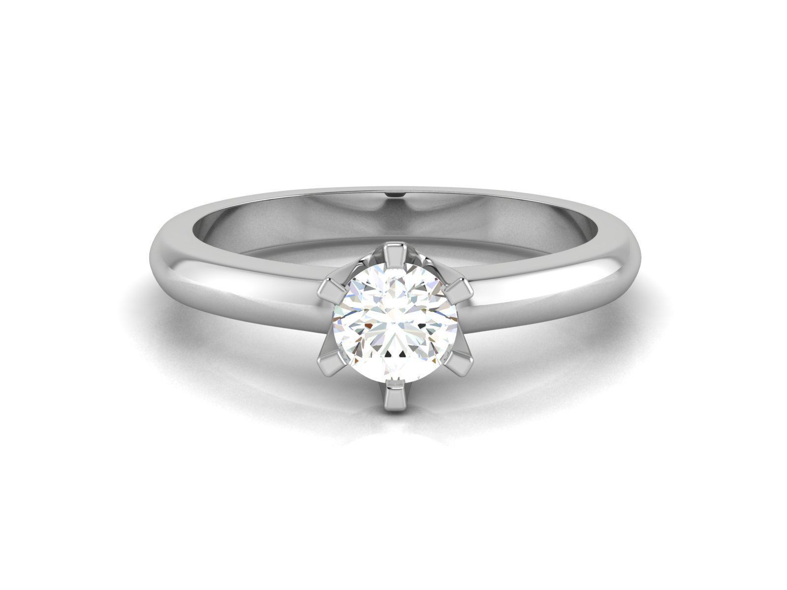 Solitaire Ring 3dm renders details 3D print model_1