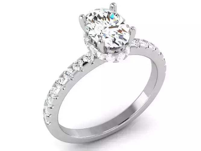 Solitaire Ring 3dm renders details