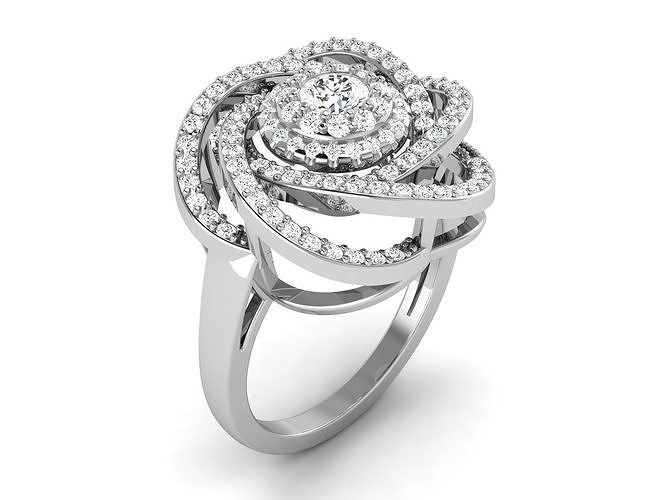 Solitaire Ring 3dm renders details 3D print model