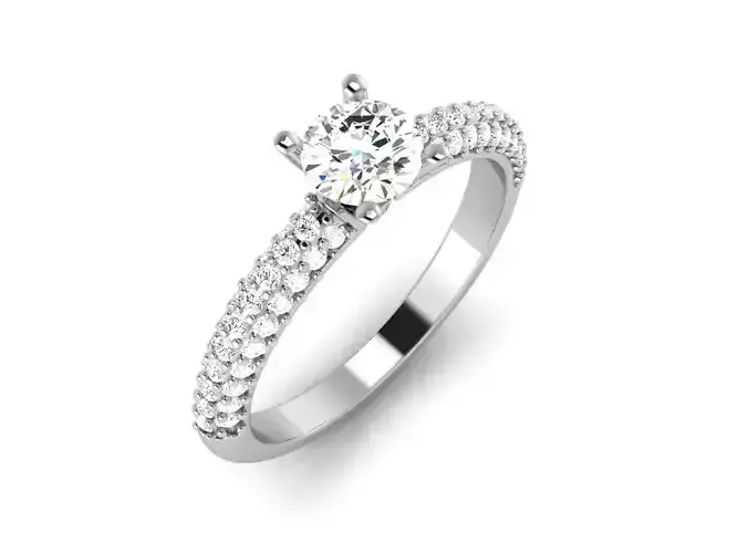 Solitaire Ring 3dm renders details 3D print model