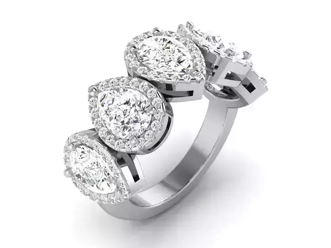 Solitaire Ring 3dm renders details 3D print model