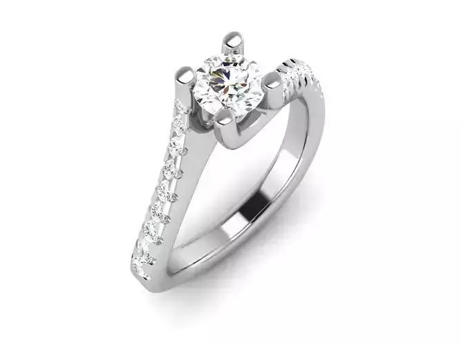 Solitaire Ring 3dm renders details 3D print model