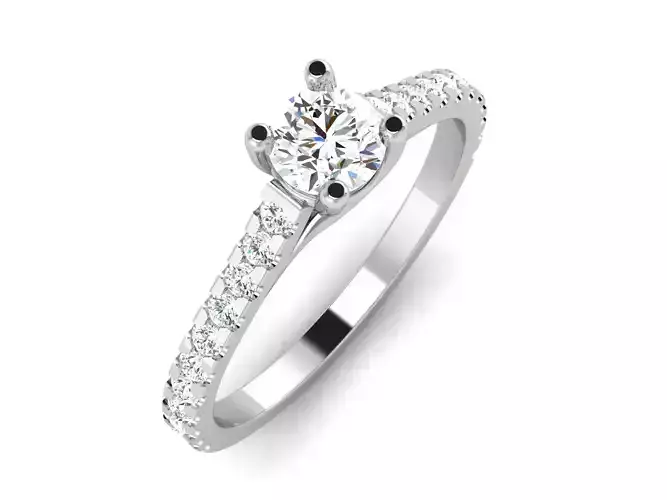 Solitaire Ring 3dm renders details 3D print model