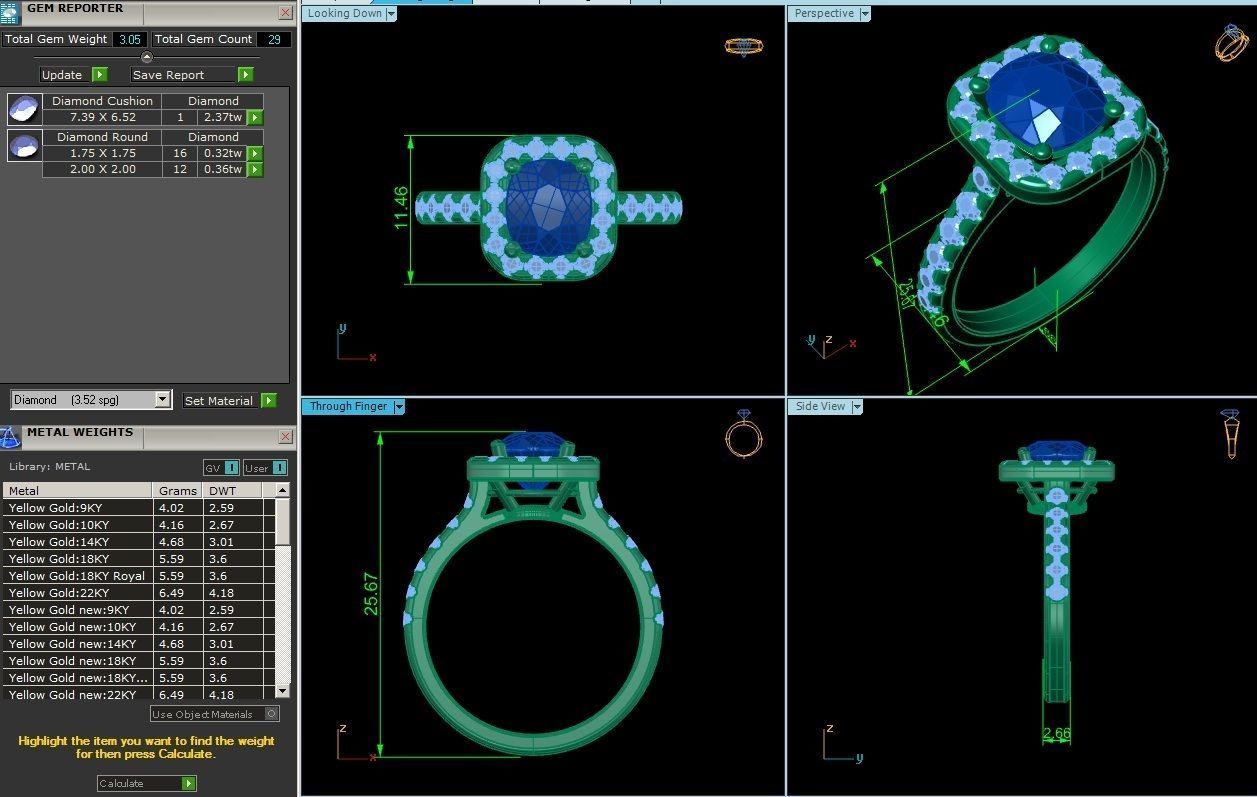Solitaire Ring 3dm renders details 3D print model_3