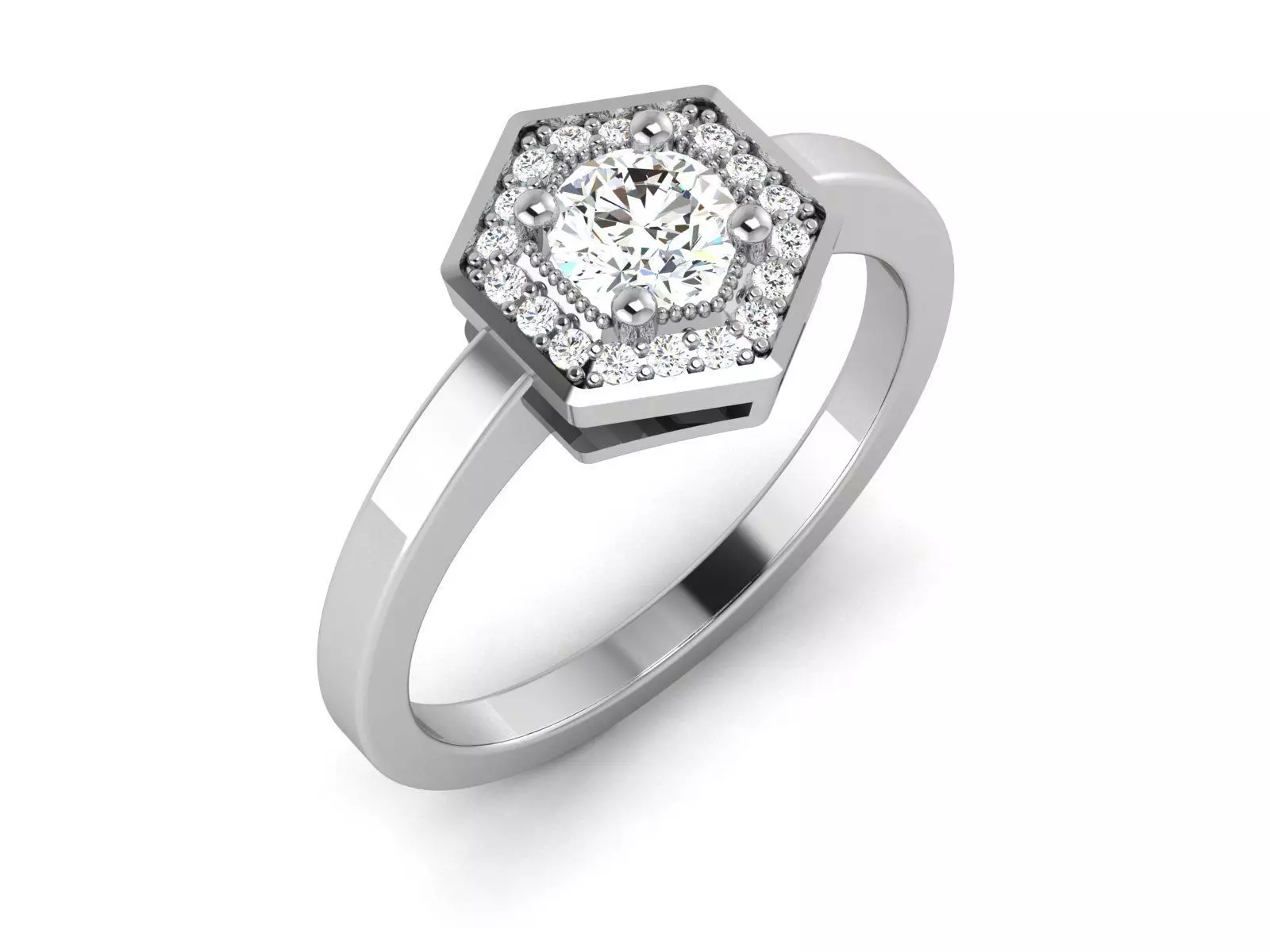 Solitaire Ring 3dm renders details 3D print model_0