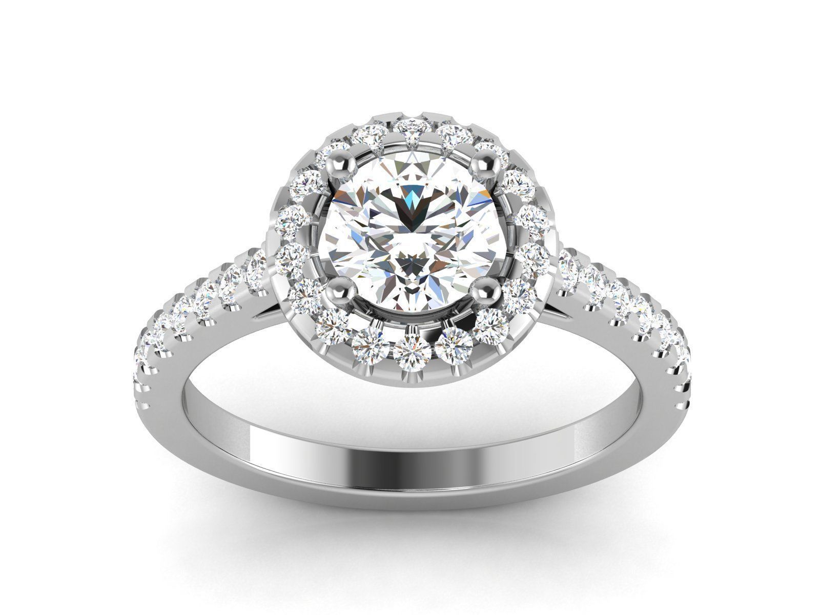 Solitaire Ring 3dm renders details 3D print model_1