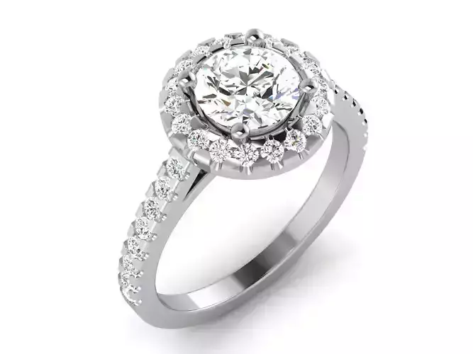 Solitaire Ring 3dm renders details 3D print model