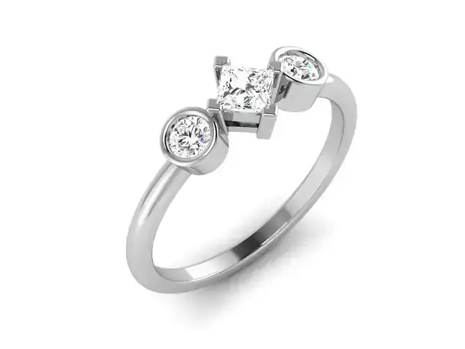 Solitaire Ring 3dm renders details 3D print model