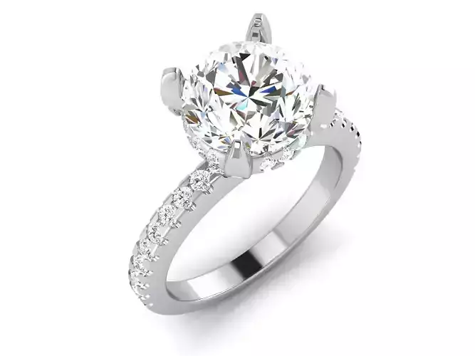 Solitaire Ring 3dm renders details 3D print model