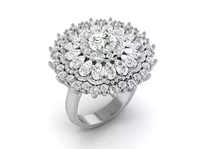 Solitaire Ring 3dm renders details 3D print model