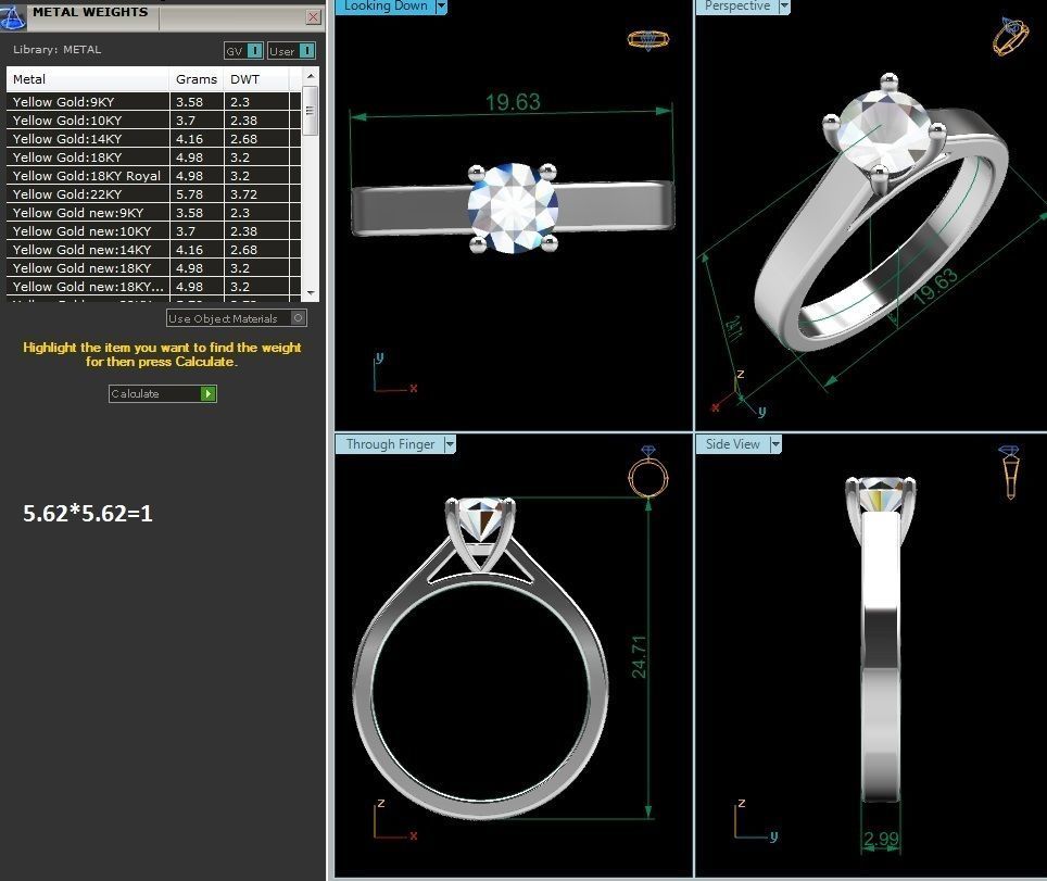Solitaire Ring 3dm renders details 3D print model_3