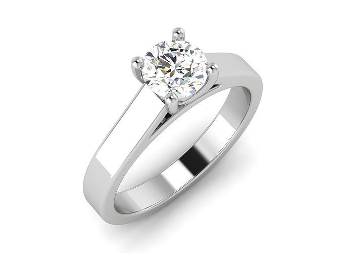 Solitaire Ring 3dm renders details 3D print model