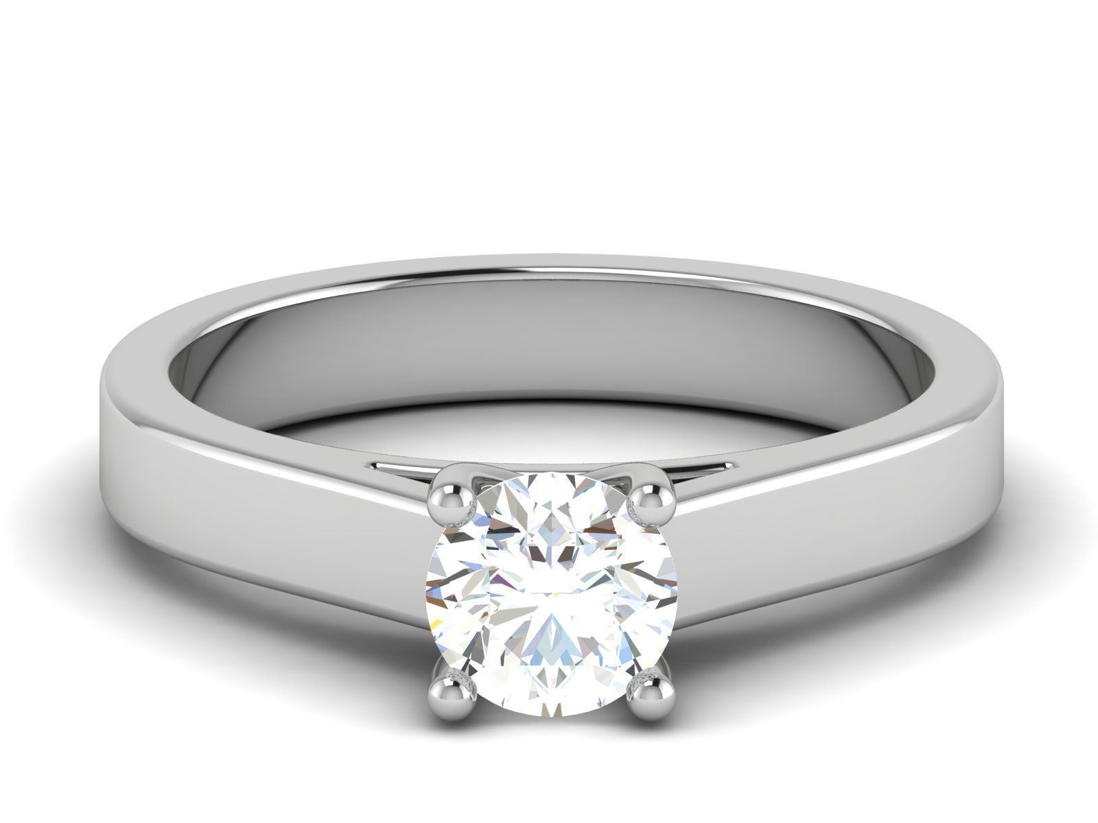 Solitaire Ring 3dm renders details 3D print model_1