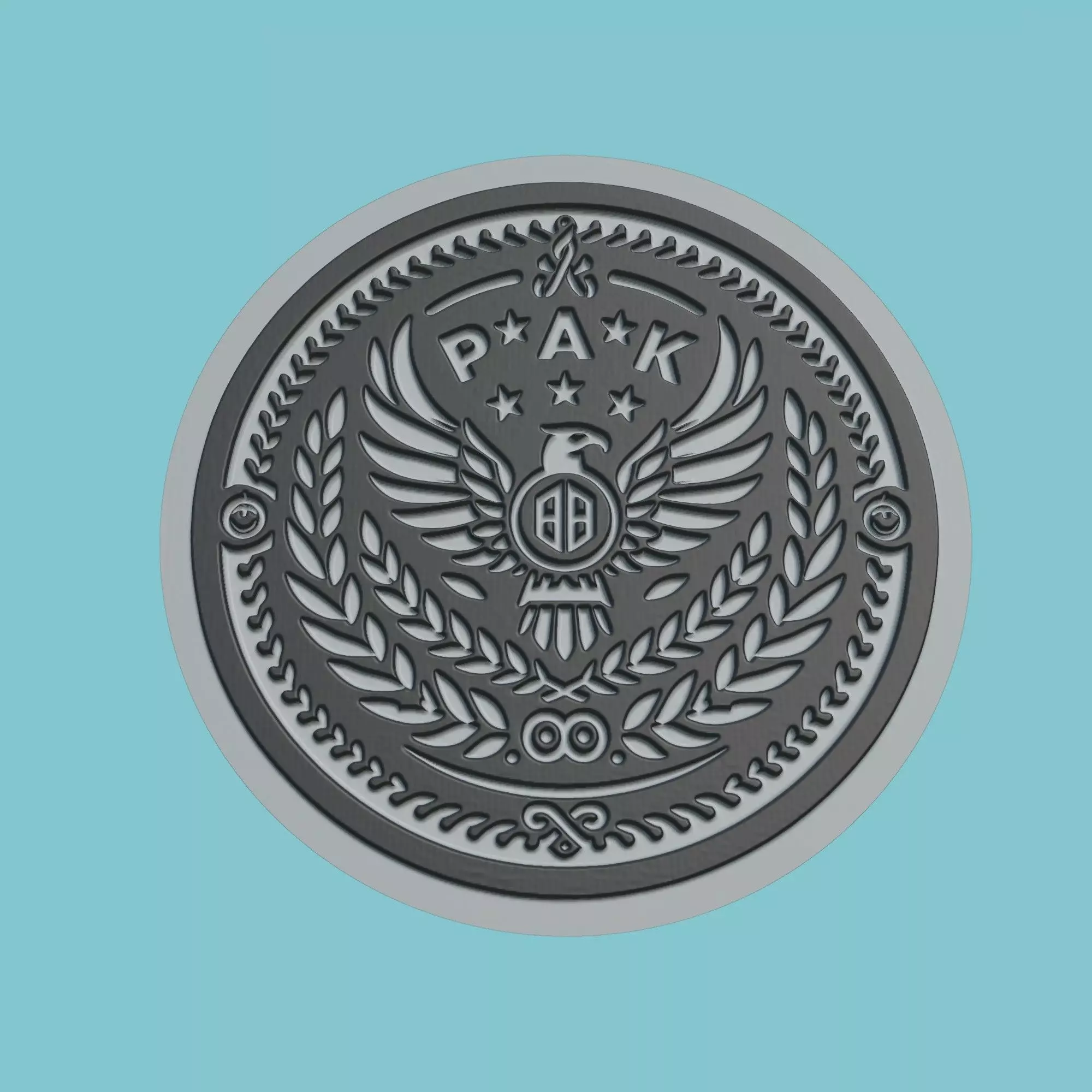 PAOK Thessaloniki Medallion Football 3D print model_0