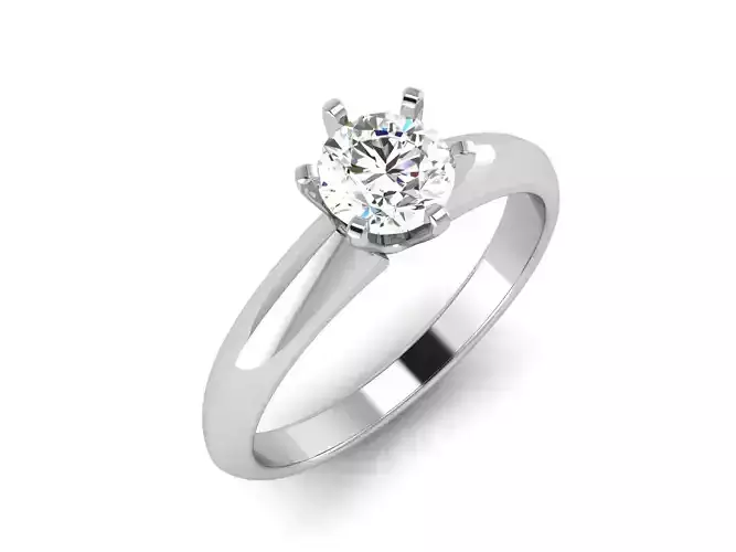 Solitaire Ring 3dm renders details