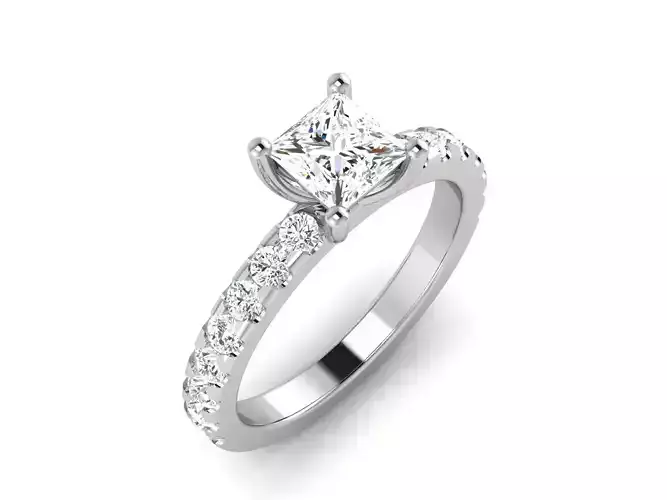 Solitaire Ring 3dm renders details