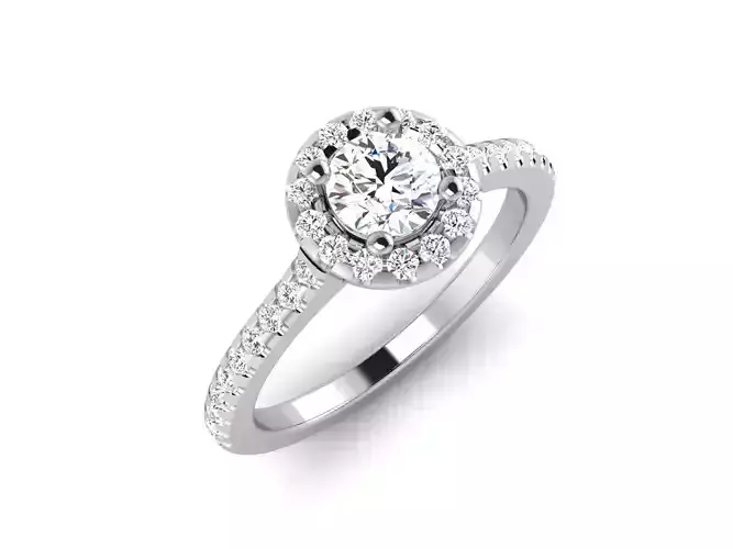 Solitaire Ring 3dm renders details