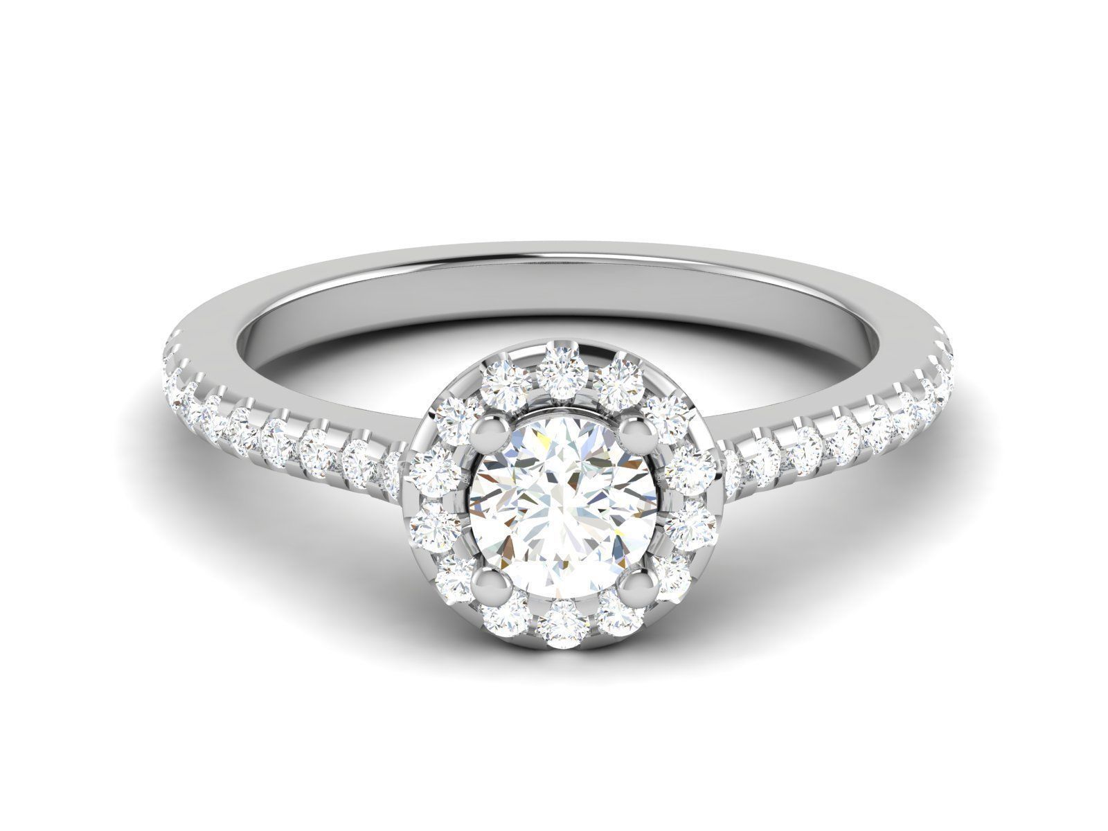 Solitaire Ring 3dm renders details 3D print model_1