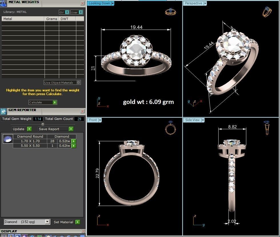 Solitaire Ring 3dm renders details 3D print model_5