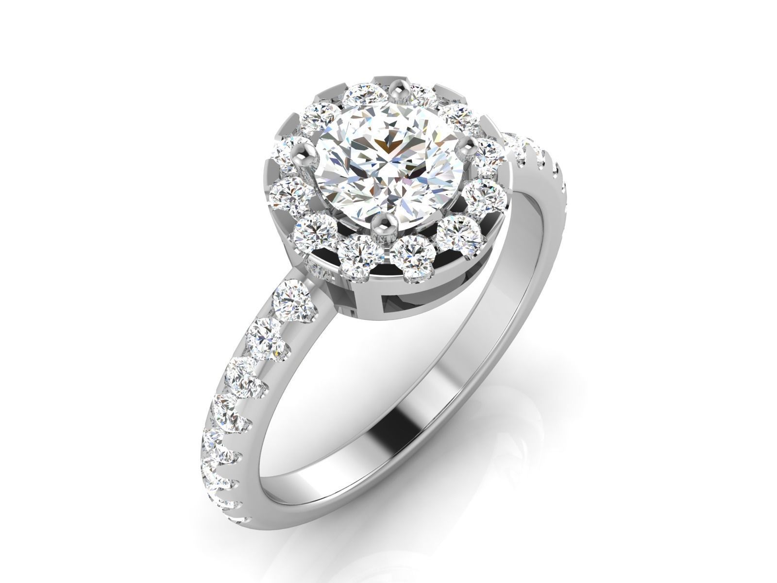 Solitaire Ring 3dm renders details 3D print model_1