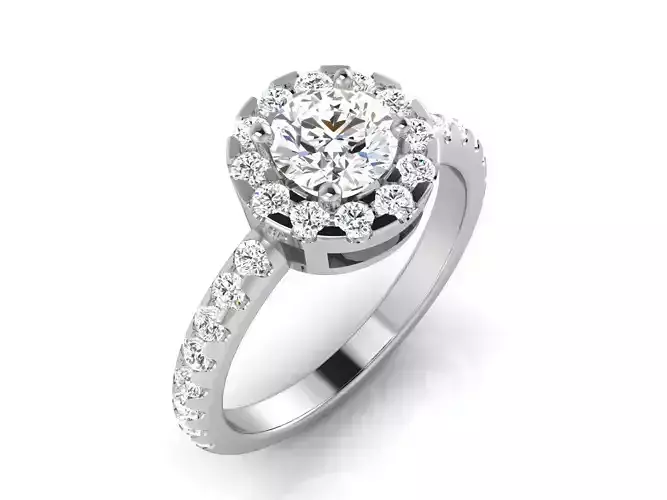 Solitaire Ring 3dm renders details