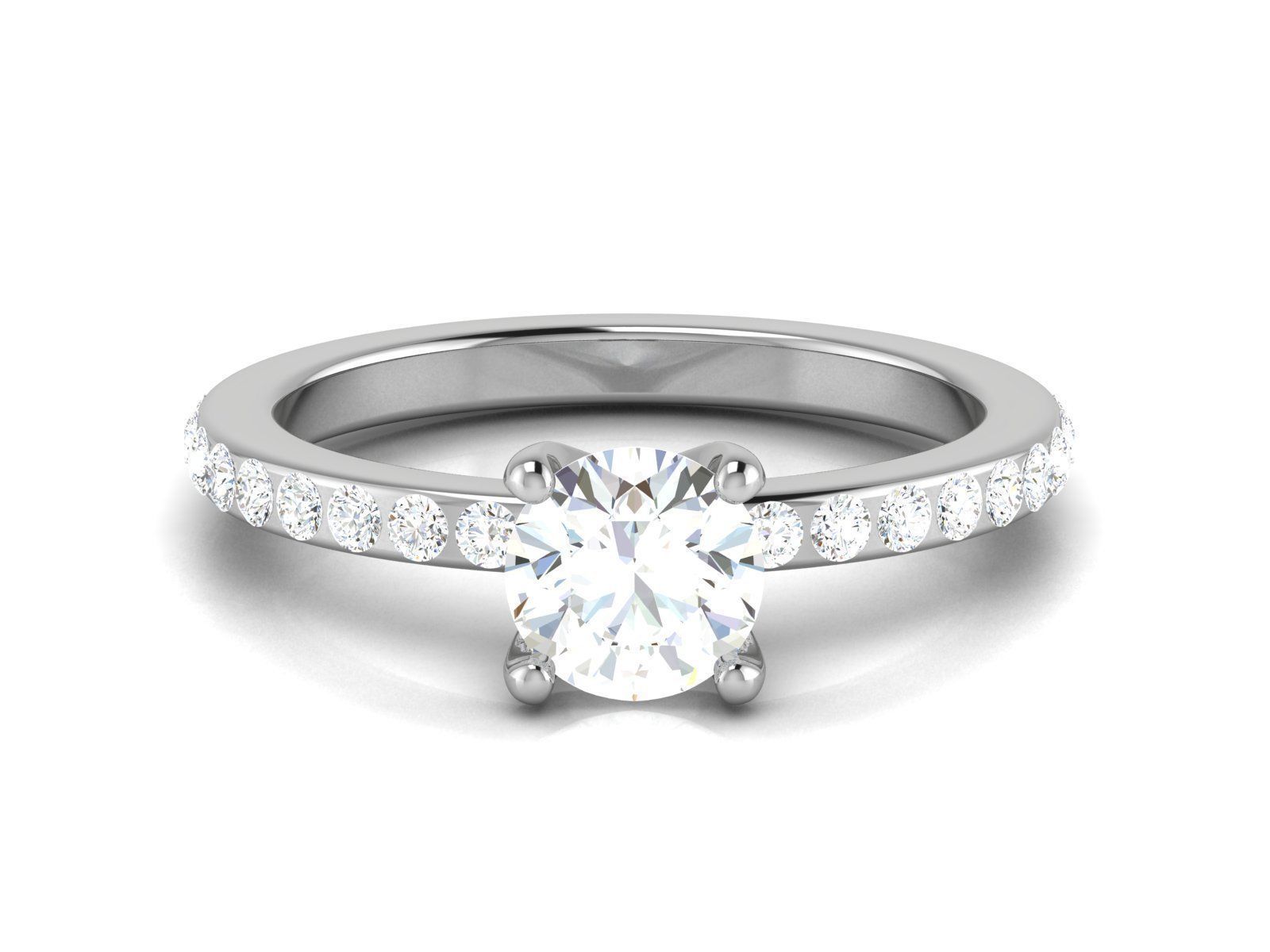 Solitaire Ring 3dm renders details 3D print model_1