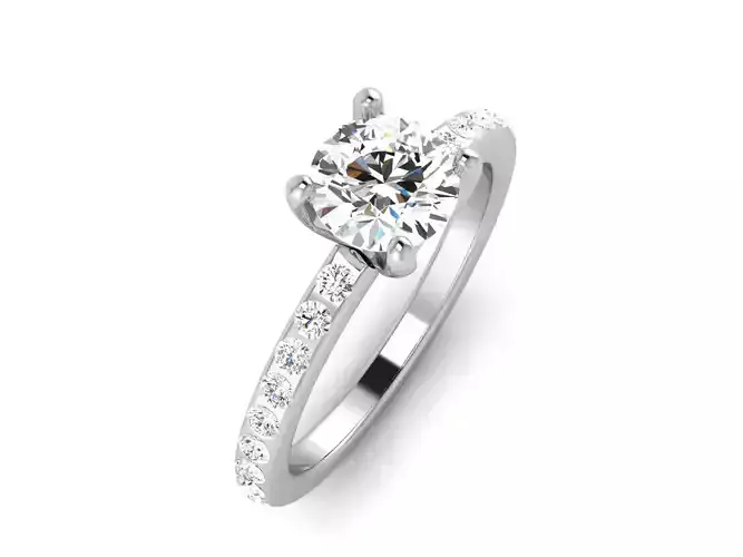 Solitaire Ring 3dm renders details