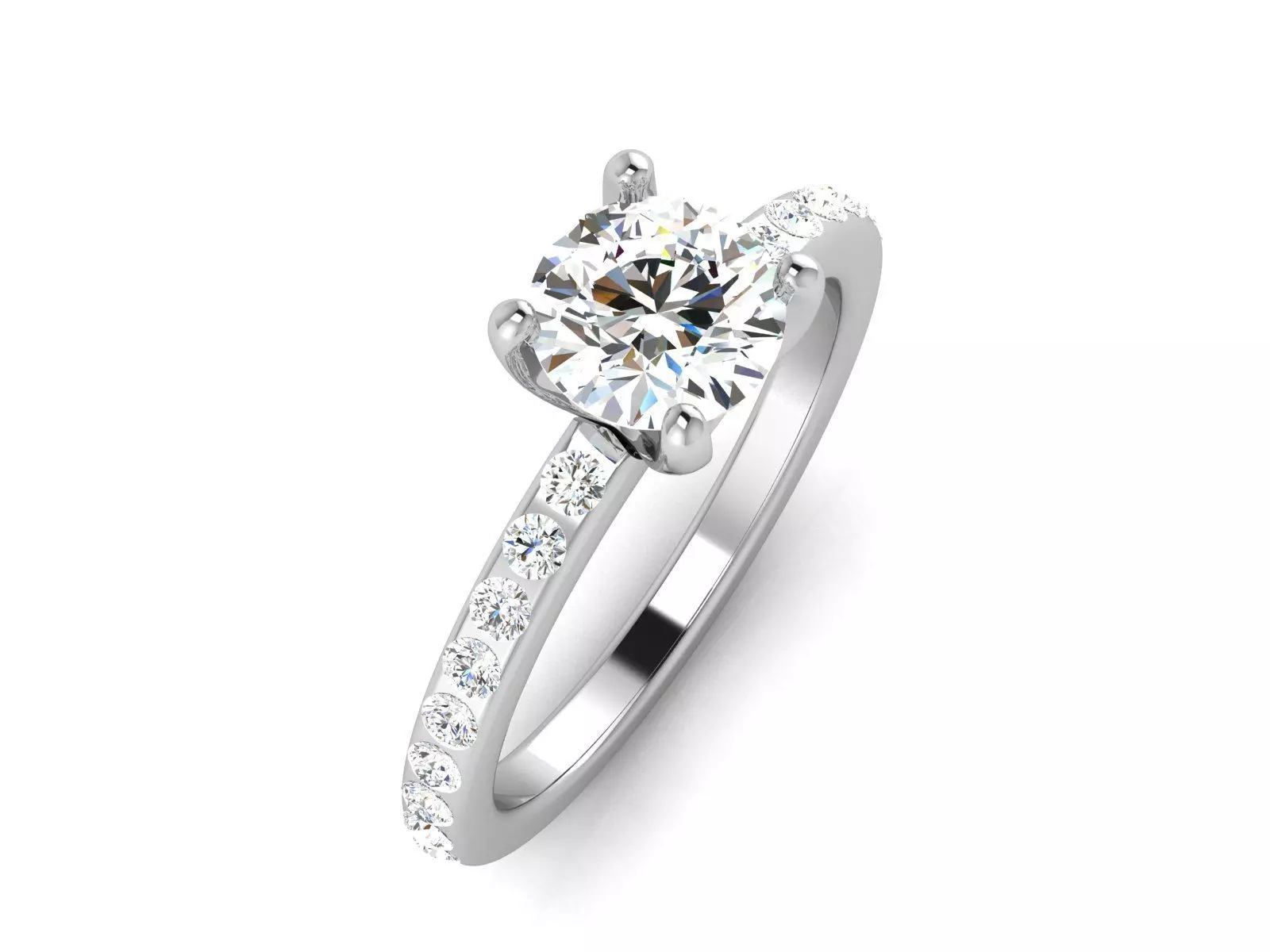 Solitaire Ring 3dm renders details 3D print model_0