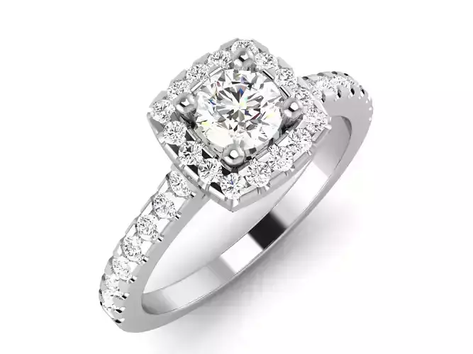 Solitaire Ring 3dm renders details