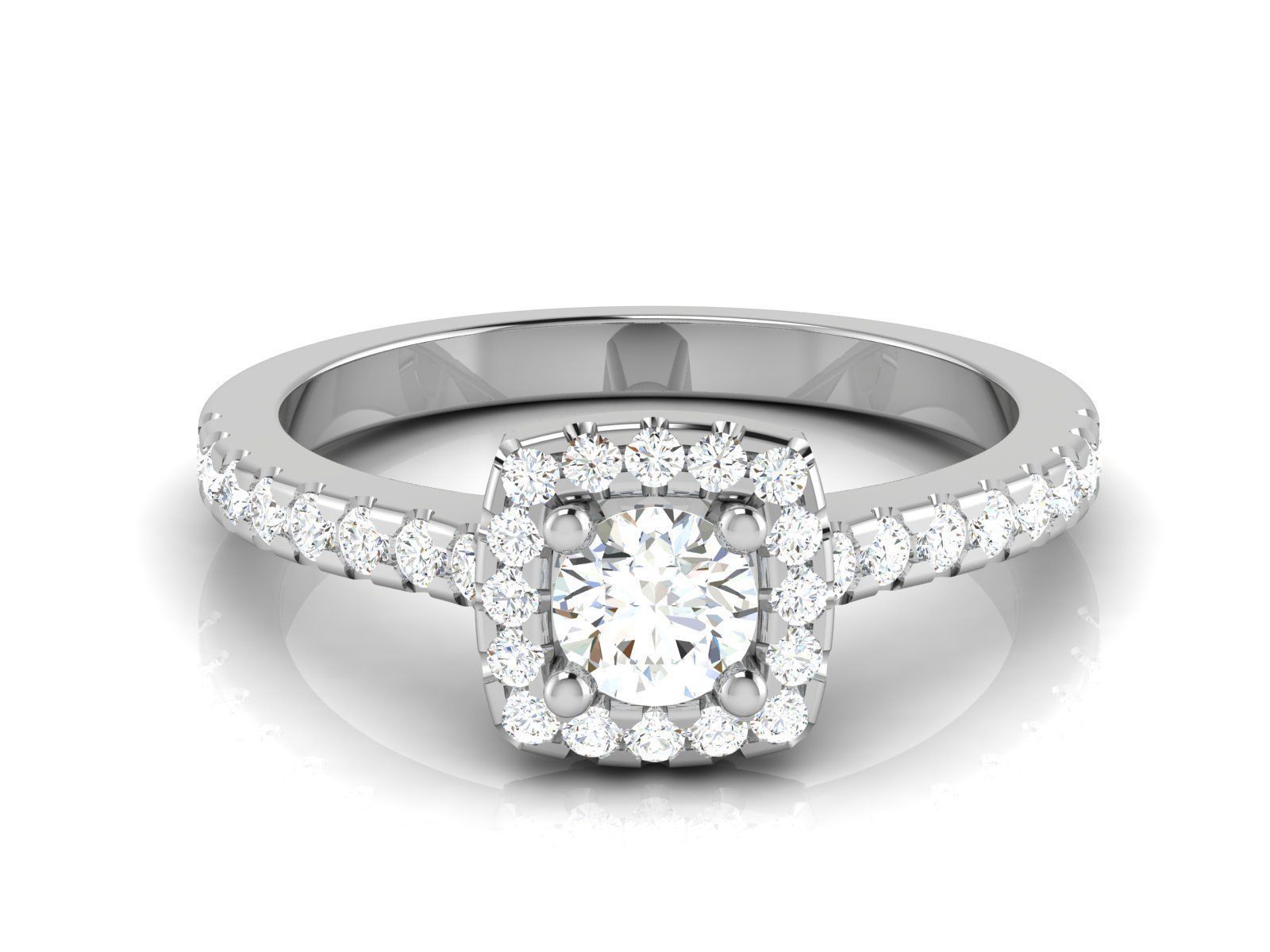 Solitaire Ring 3dm renders details 3D print model_1