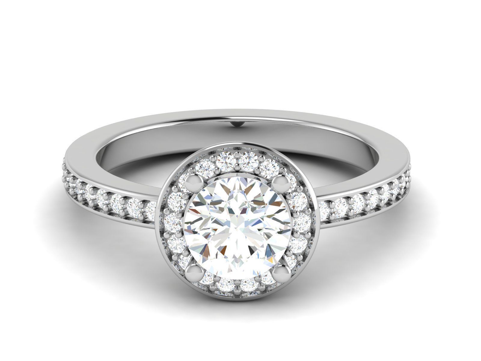 Solitaire Ring 3dm renders details 3D print model_1