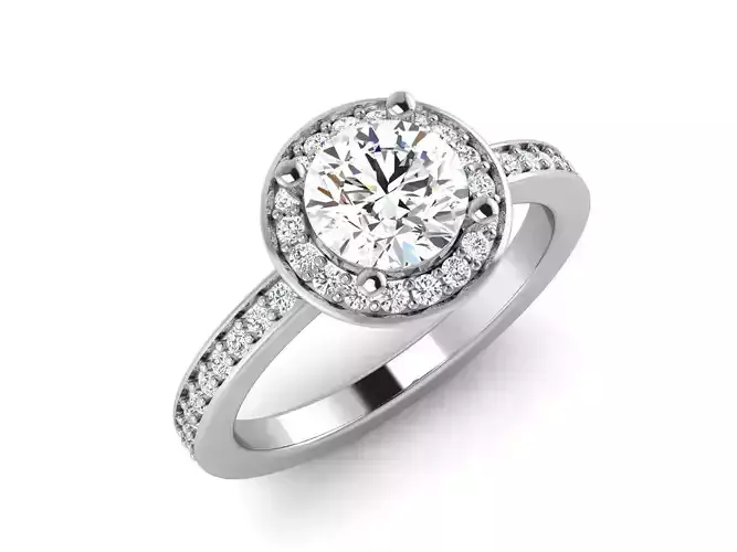 Solitaire Ring 3dm renders details