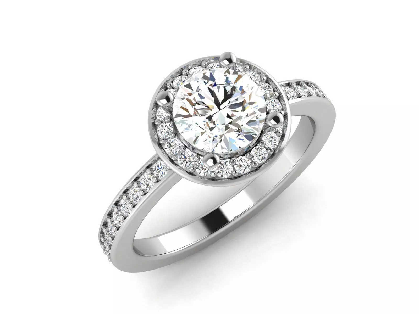 Solitaire Ring 3dm renders details 3D print model_0