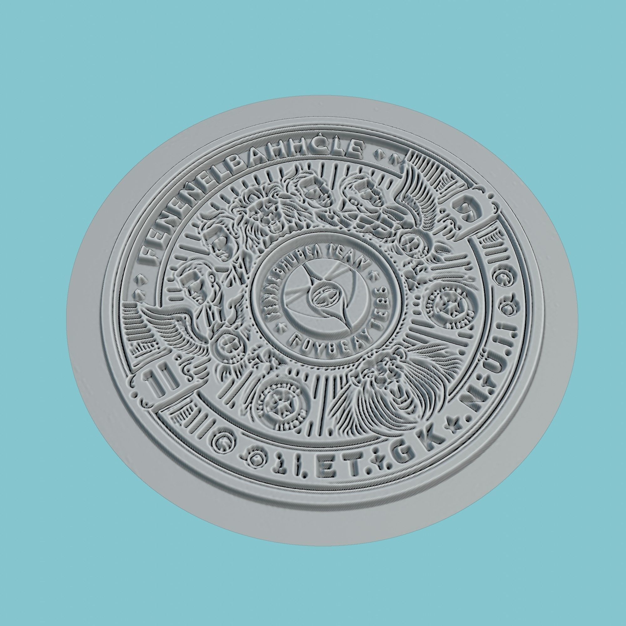 Fenerbahce Medallion Football 3D print model_3