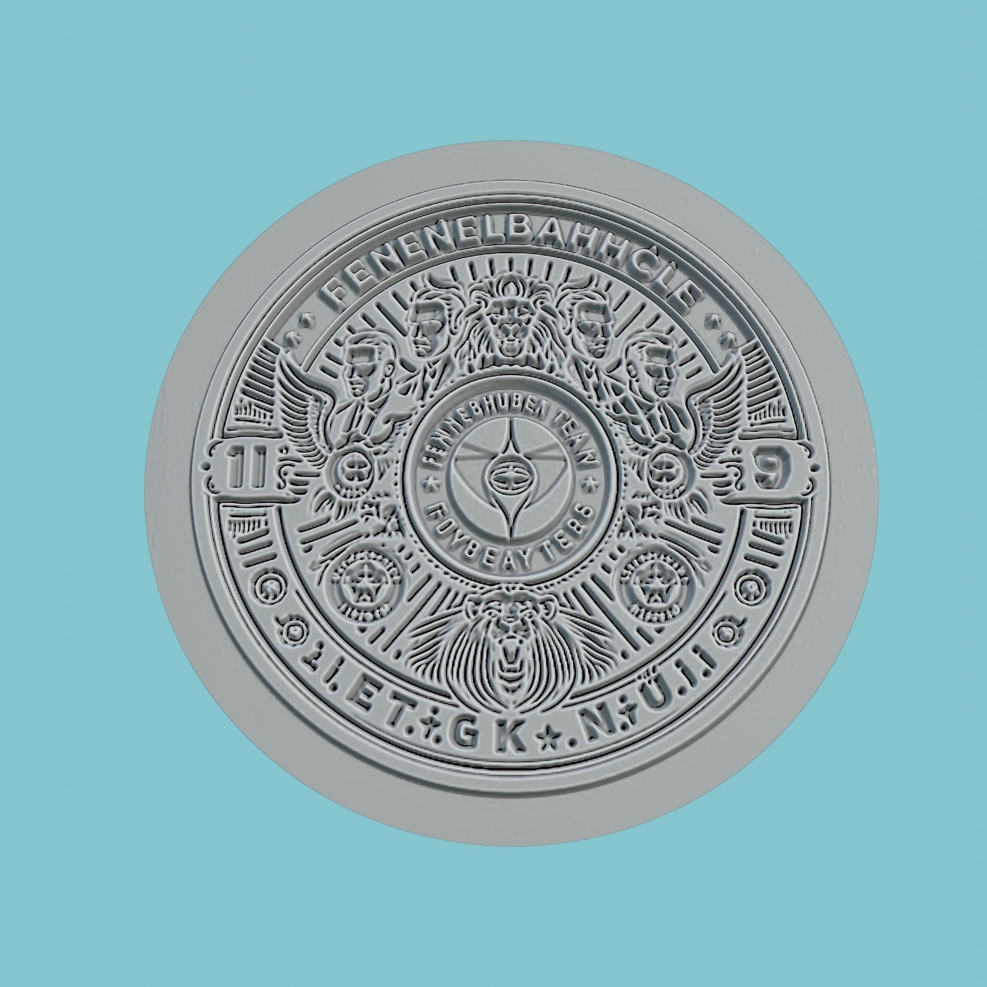 Fenerbahce Medallion Football 3D print model_2