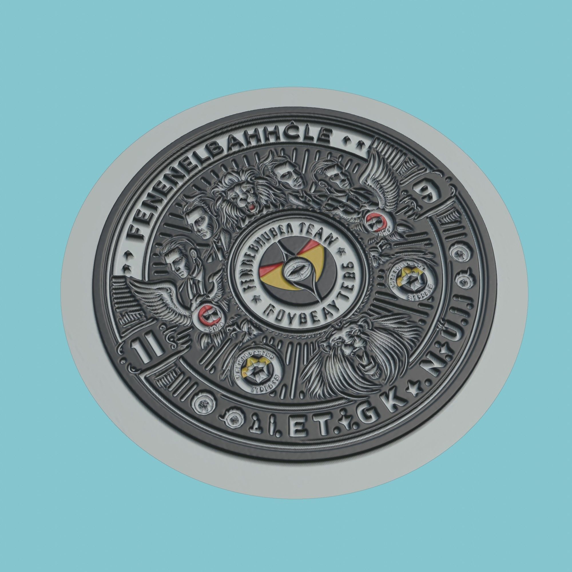 Fenerbahce Medallion Football 3D print model_1
