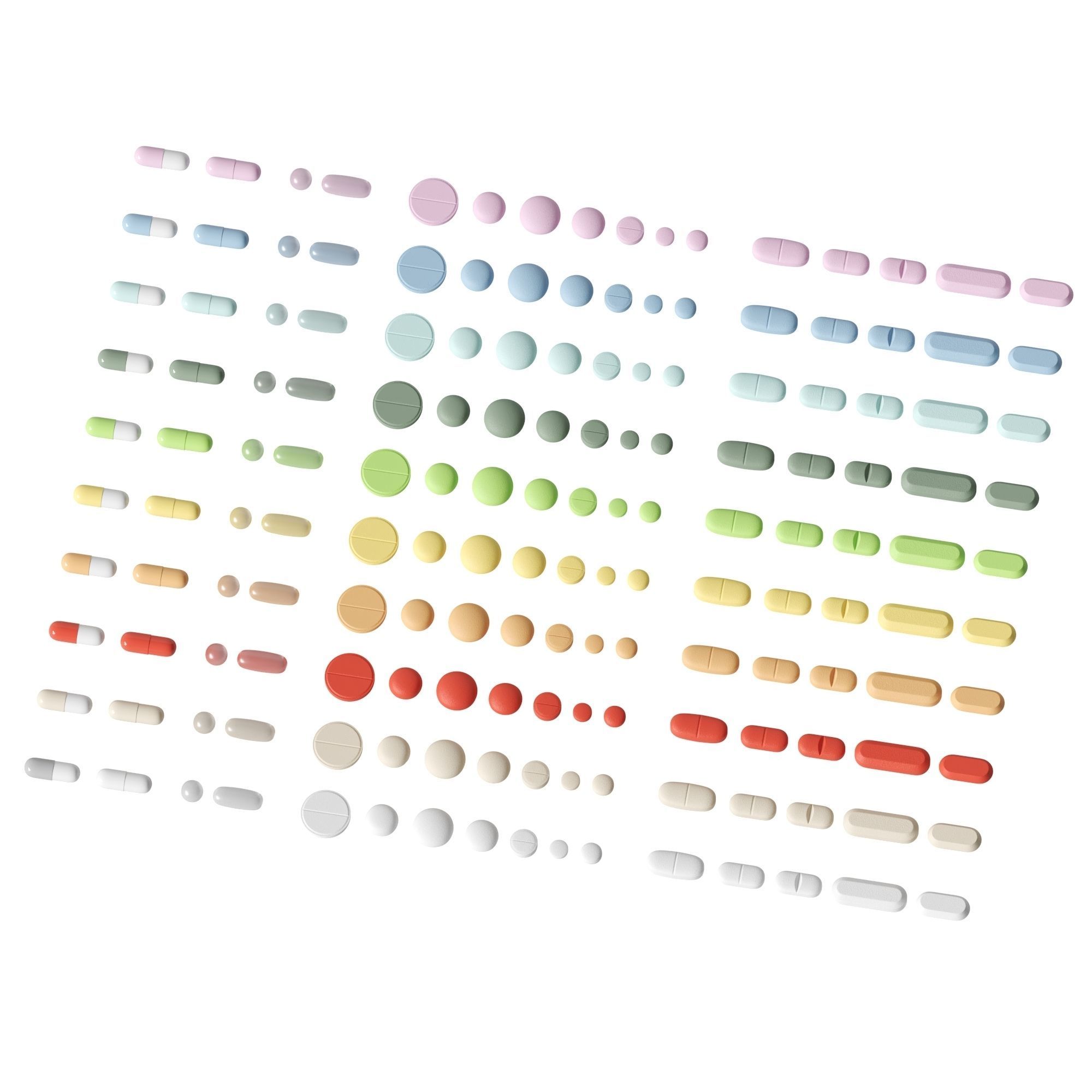 Pharmacy pills Low-poly 3D model_1