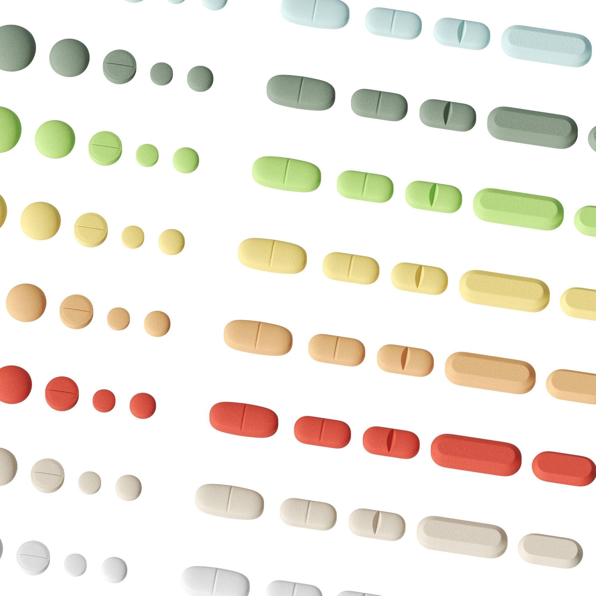 Pharmacy pills Low-poly 3D model_3