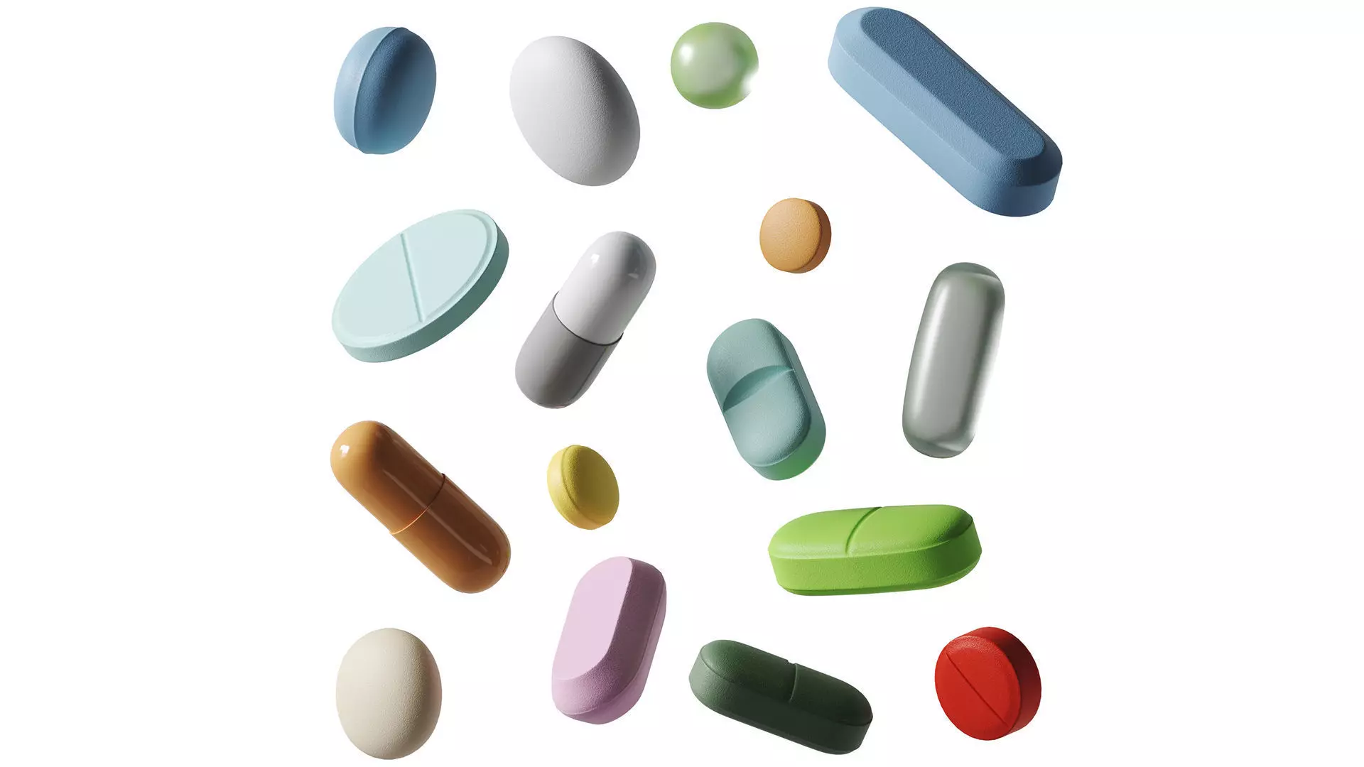 Pharmacy pills Low-poly 3D model_0