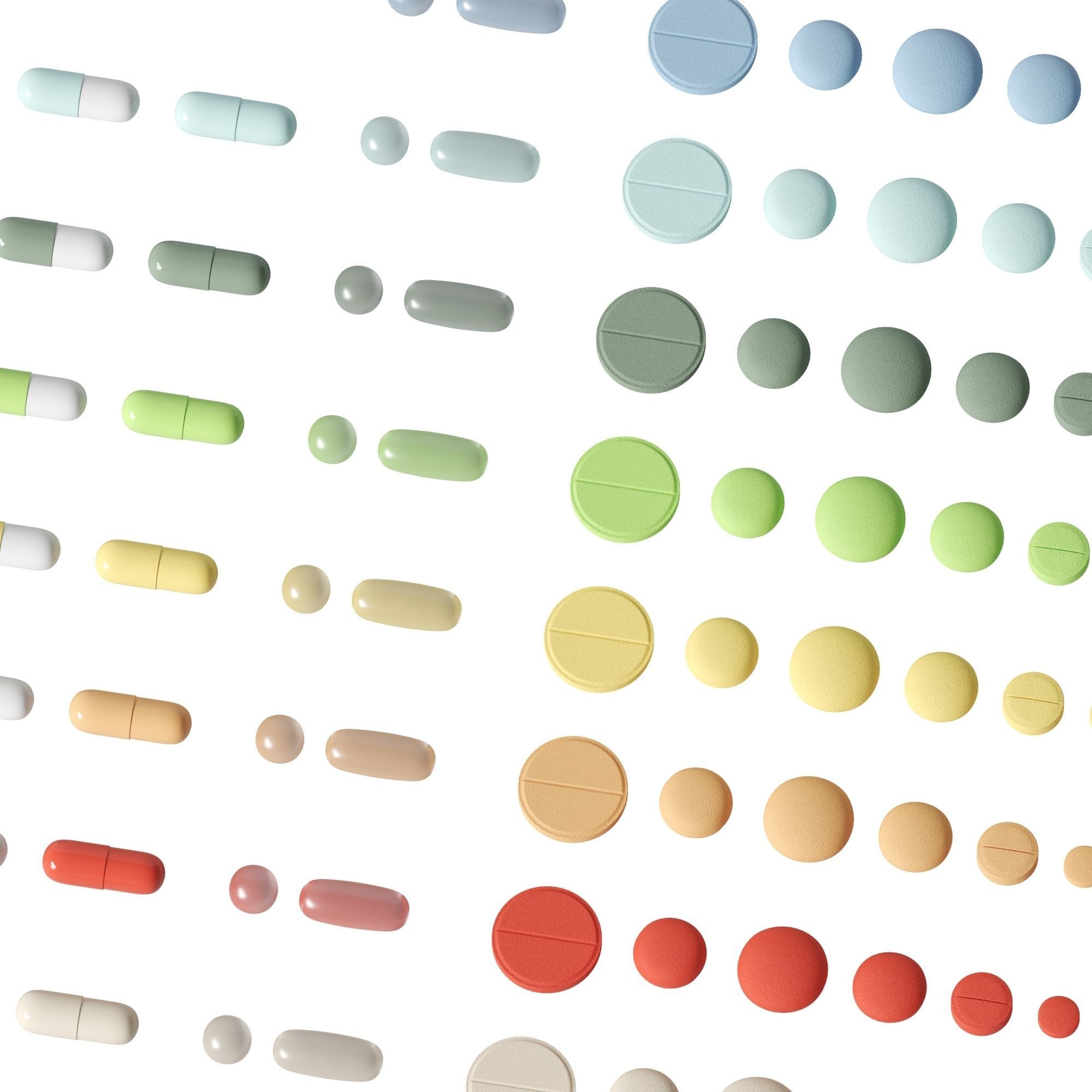 Pharmacy pills Low-poly 3D model_2