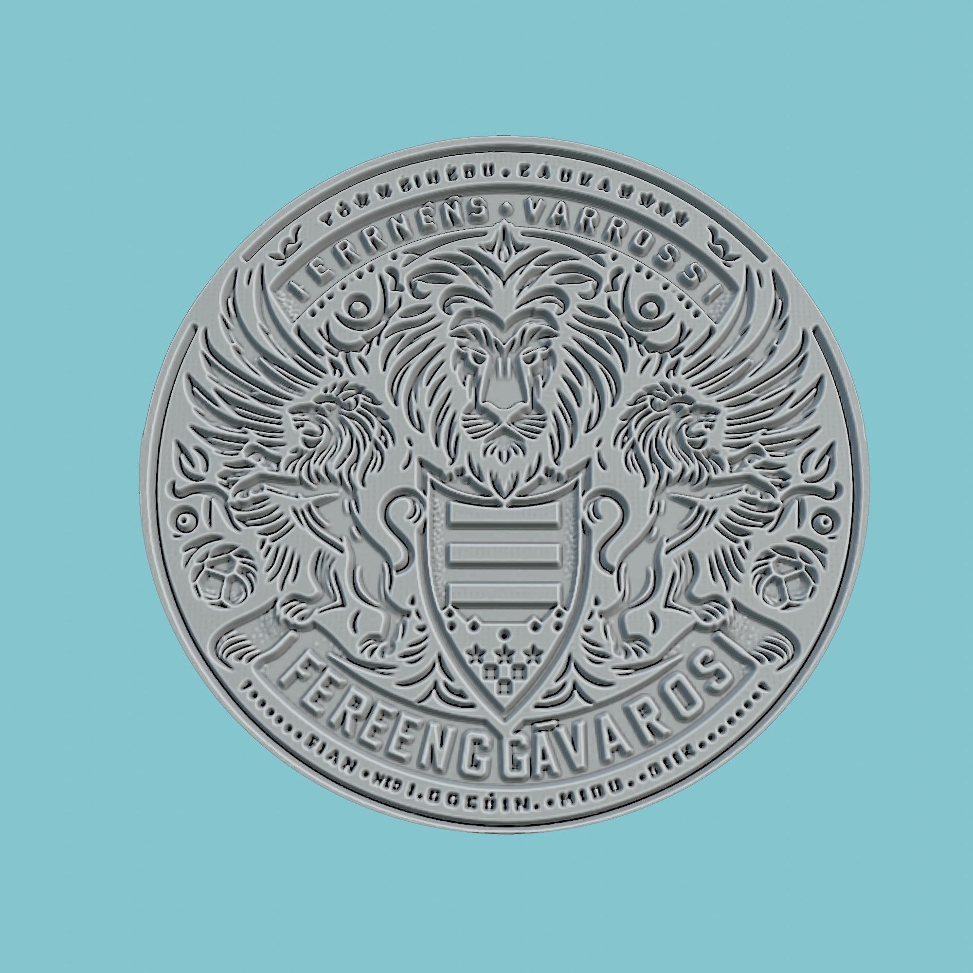 Ferencvarosi TC Medallion Football 3D print model_2