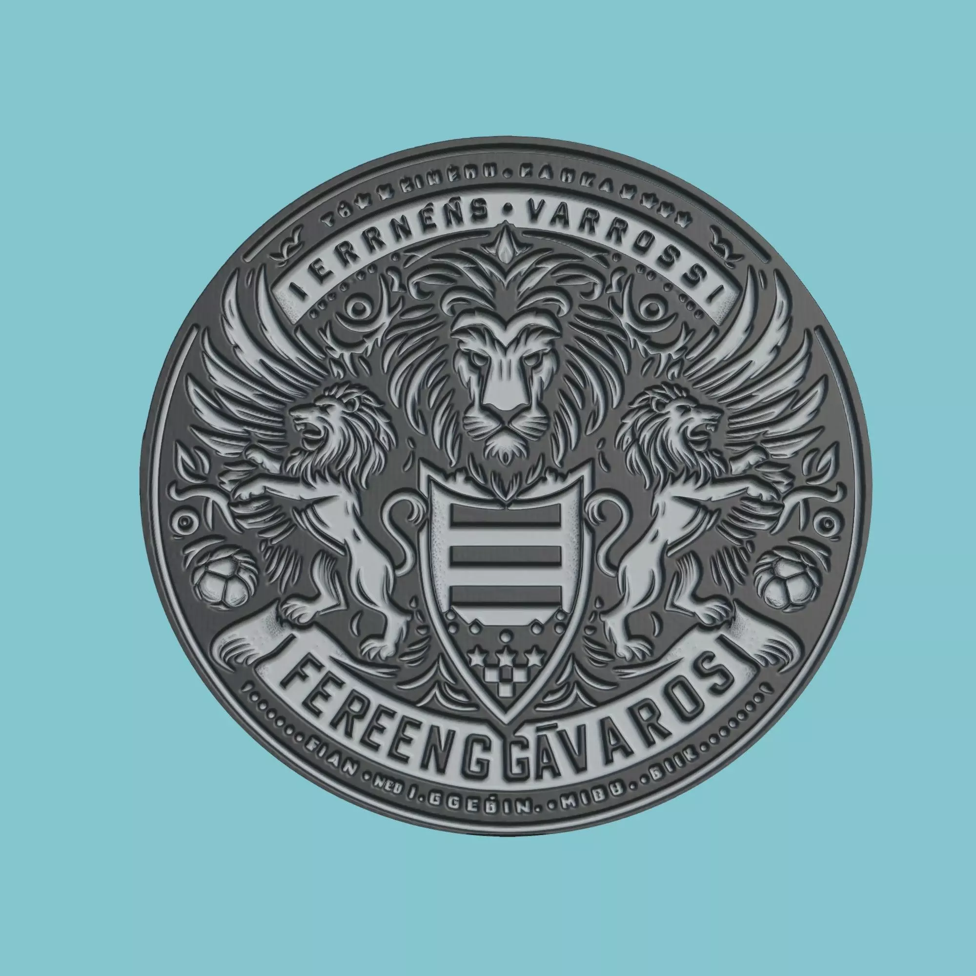 Ferencvarosi TC Medallion Football 3D print model_0