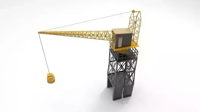 Industrial and port cranes 3D model