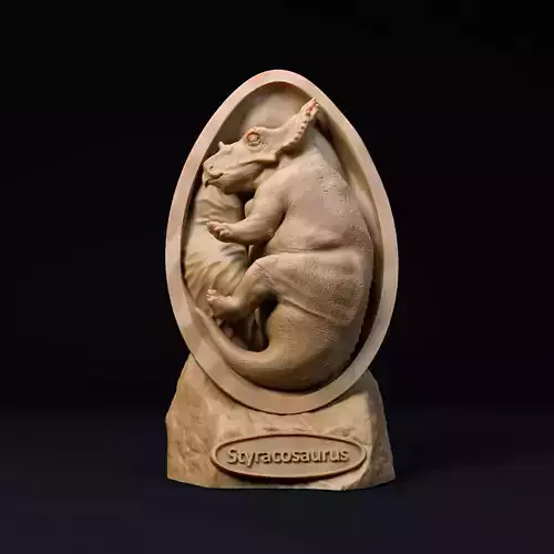 Styracosaurus embryo - dinosaur baby 3D print model
