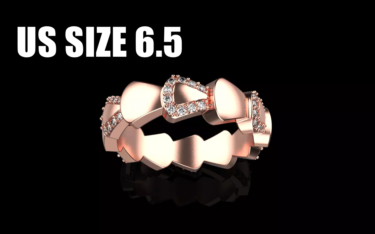 Serpenti collection ring with gems model 896 3D print model_0