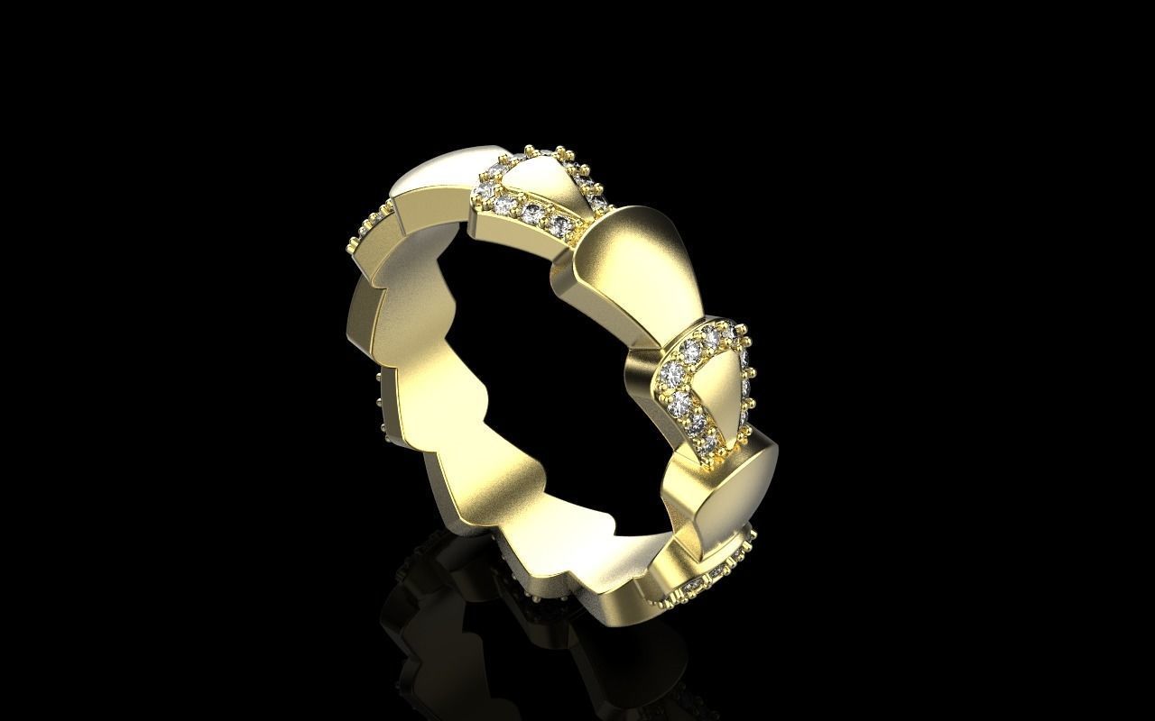 Serpenti collection ring with gems model 896 3D print model_26