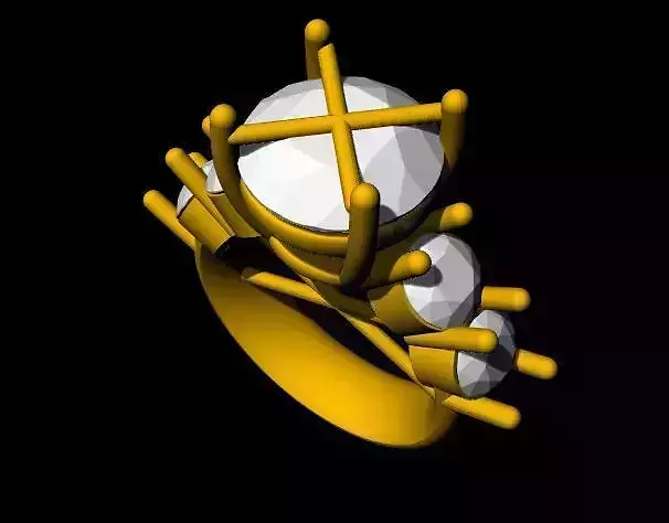 solitaire ring 3dm and stl file