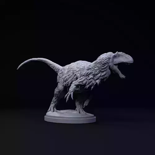 Yutyrannus Huali turning 1-35 scale pre-supported dinosaur 3D print model