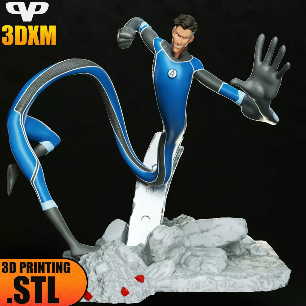 Mr Fantastic STL for 3D Printing ChibiSTL 3DXM 3D print model
