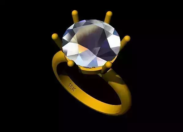 solitaire ring 3dm file